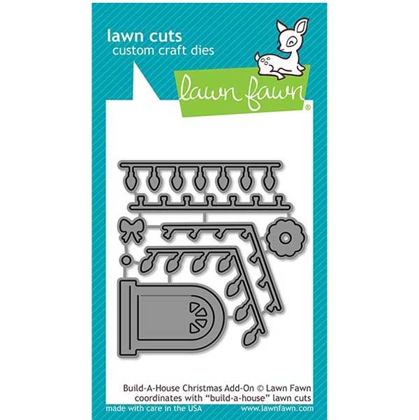 Lawn Fawn Build-A-House Christmas Add-on Lawn Cuts