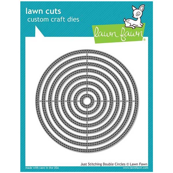 Lawn Fawn Just Stitching Double Circles Lawn Cuts