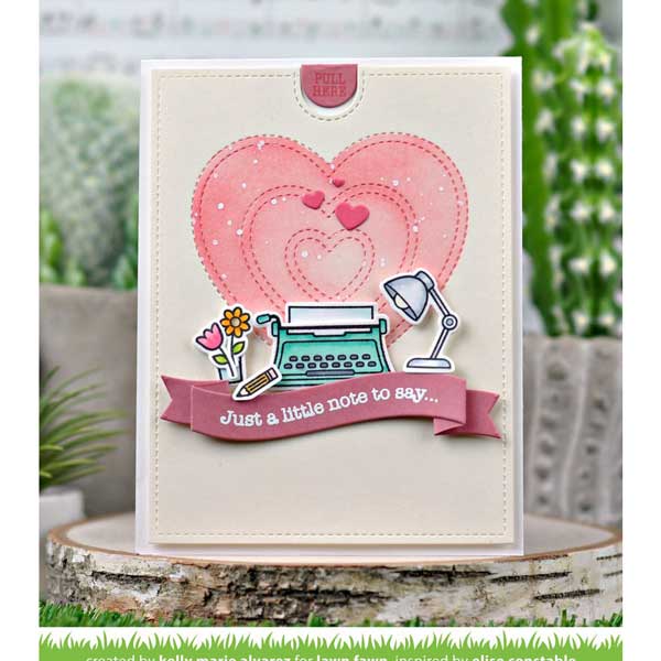 Lawn Fawn Just Stitching Hearts Lawn Cuts