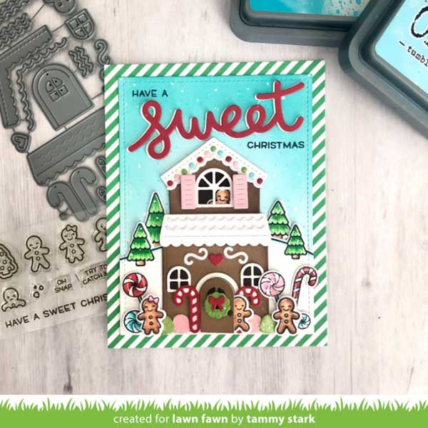 Lawn Fawn Build-A-House Gingerbread Add-On Lawn Cuts