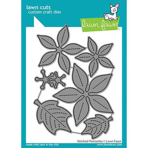 Lawn Fawn Stitched Poinsettia Lawn Cuts