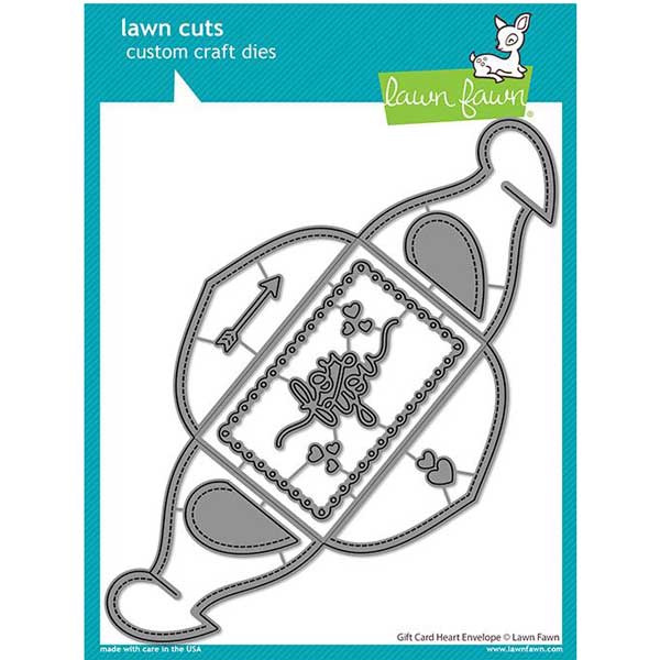 Lawn Fawn Gift Card Heart Envelope Die