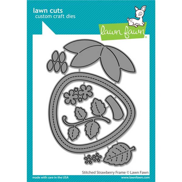 Lawn Fawn Stitched Strawberry Frame Lawn Cuts