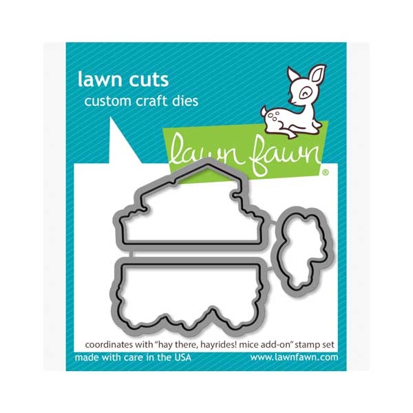 Lawn Fawn Hey There, Hayrides! Mice Add-On Lawn Cuts