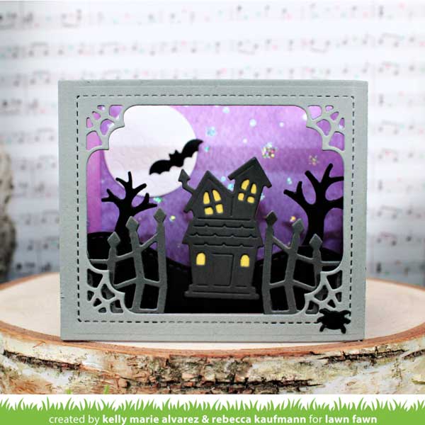 Lawn Fawn Shadow Box Card Halloween Add-On Lawn Cuts