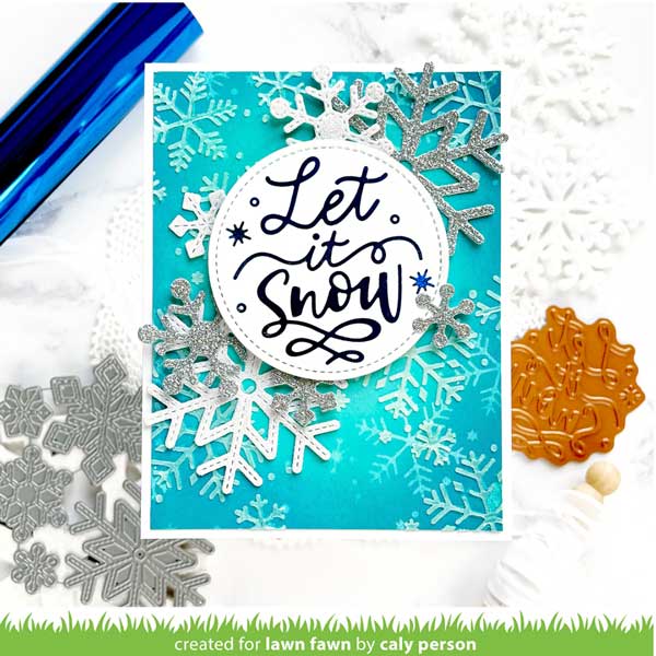 Lawn Fawn Foiled Sentiments: Let It Snow