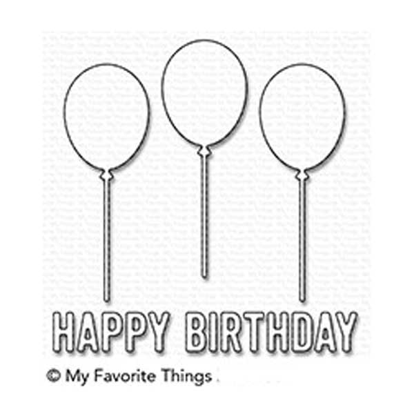 My Favorite Things Happy Birthday Balloon Trio Die-namics