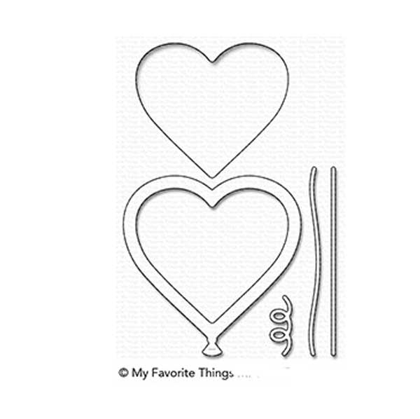 My Favorite Things Heart Balloon Shaker Window &amp; Frame Die-namics