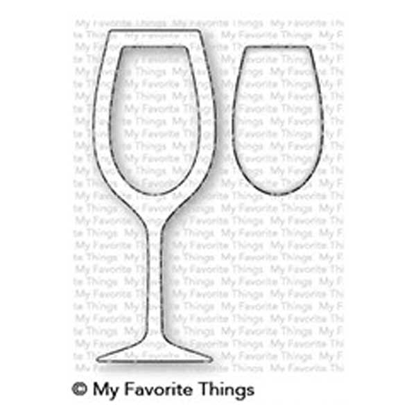 My Favorite Things Wine Glass Shaker Window &amp; Frame Die-namics