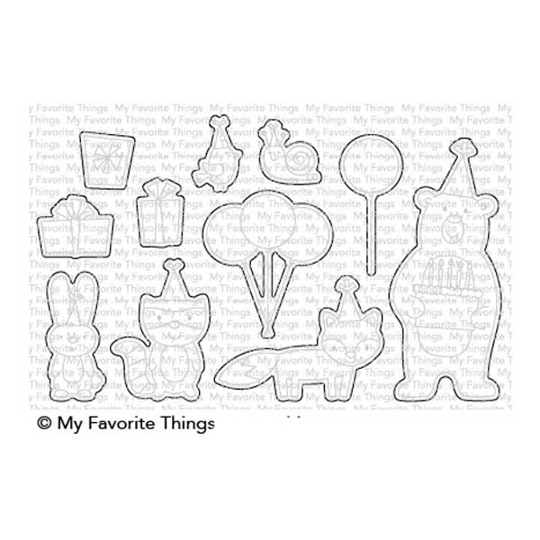 My Favorite Things Birthday Bear &amp; Friends Die-namics