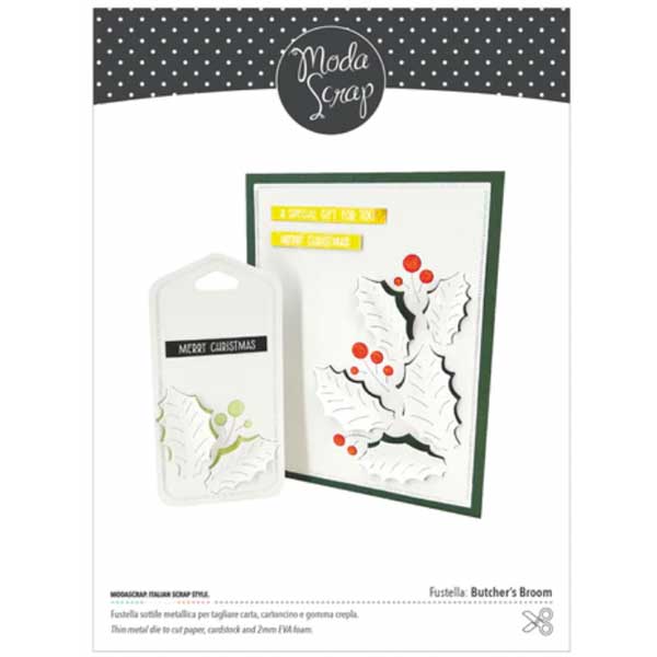 Moda Scrap Butcher&#039;s Broom (Holly with Berries) Die Set