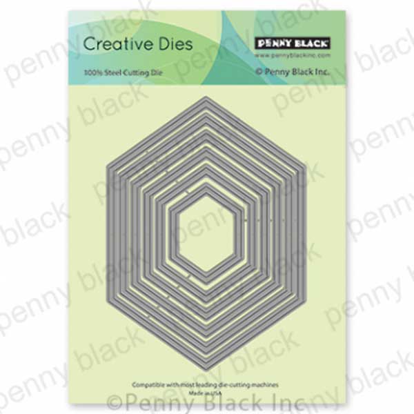 Penny Black Hexagon Frames Creative Dies