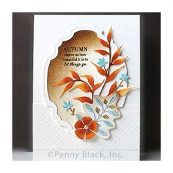 Penny Black Leaf Layers Dies