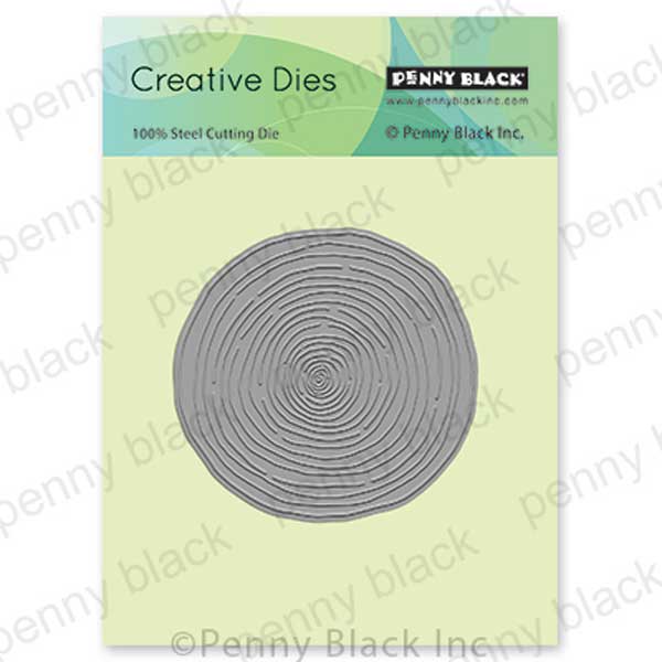 Penny Black Woodgrain Circle Die