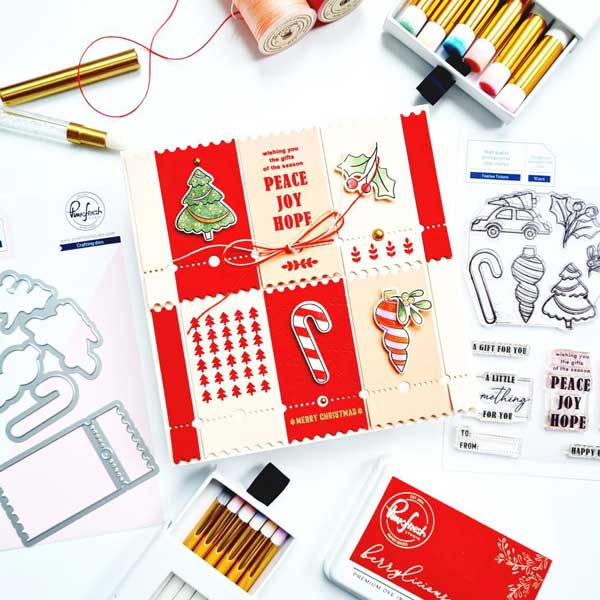 Pinkfresh Studio Festive Tickets Die Set