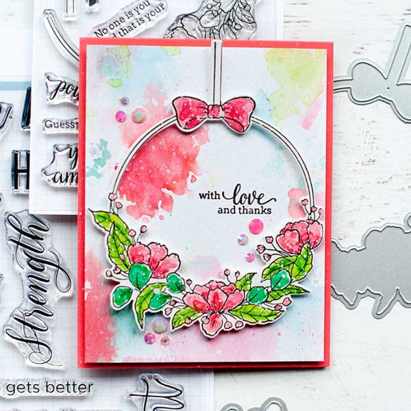 Pinkfresh Studio Hanging Florals Stamp Set