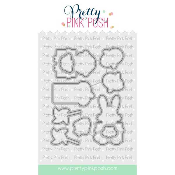 Pretty Pink Posh Easter Signs Coordinating Dies