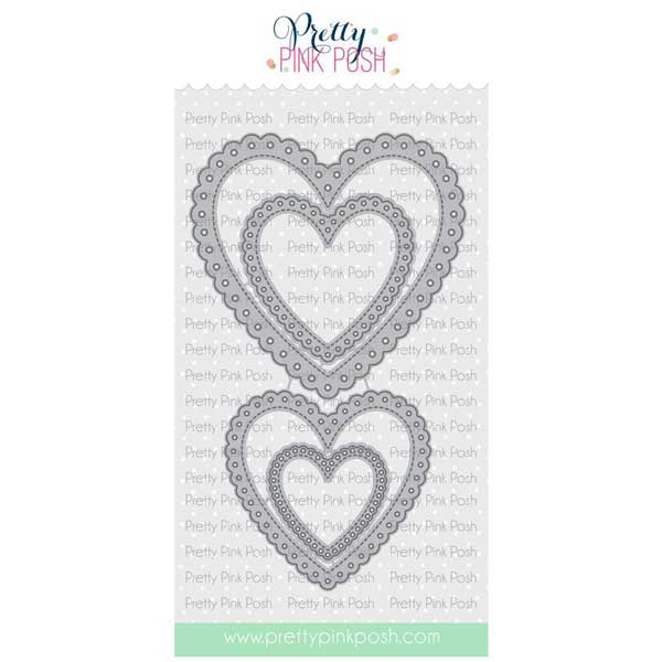 Pretty Pink Posh Eyelet Hearts Dies