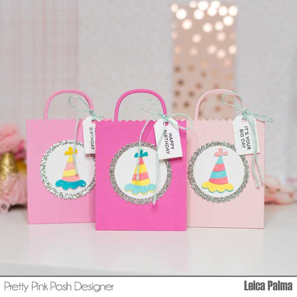 Pretty Pink Posh Gift Card Bag Dies