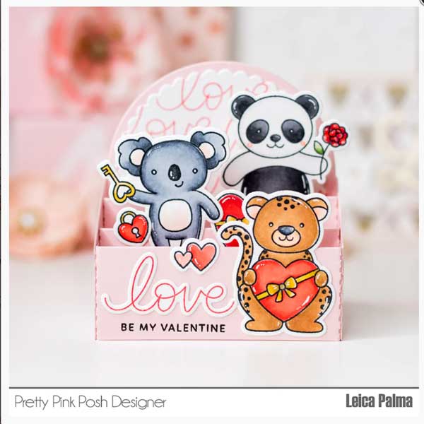 Pretty Pink Posh Heart Critters Dies