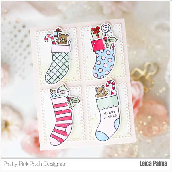 Pretty Pink Posh Holiday Stockings Coordinating Dies