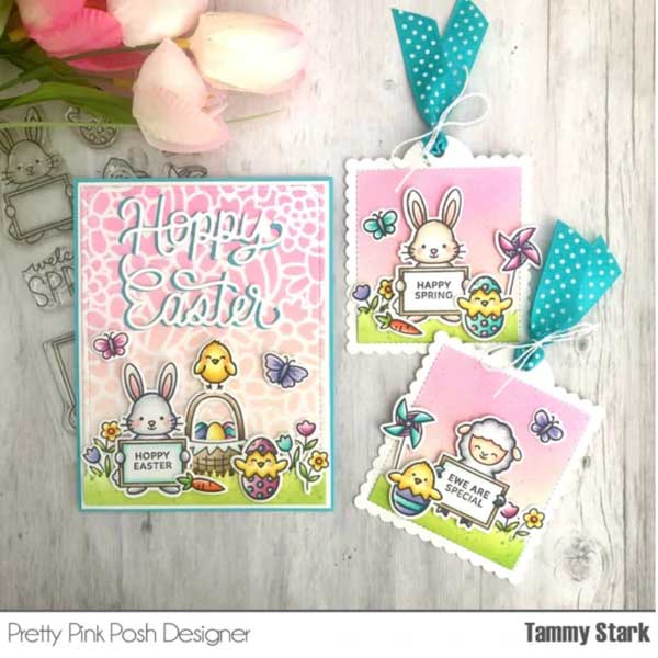 Pretty Pink Posh Hoppy Easter Script Dies