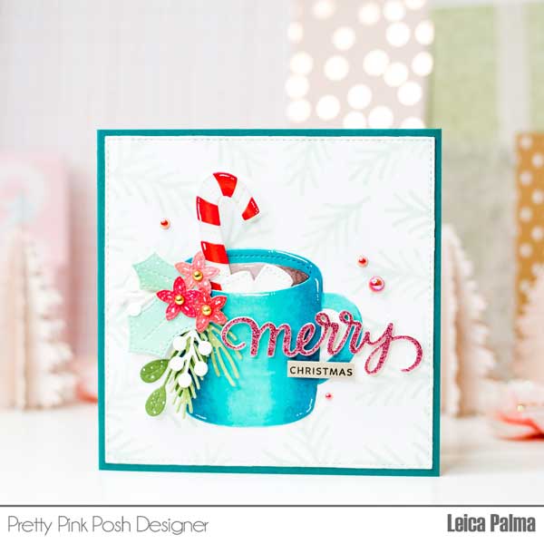 Pretty Pink Posh Merry &amp; Bright Script Die