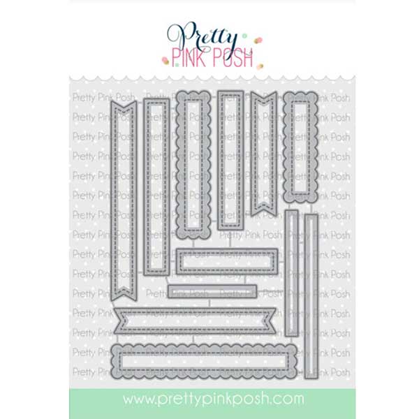 Pretty Pink Posh Sentiment Strips Dies