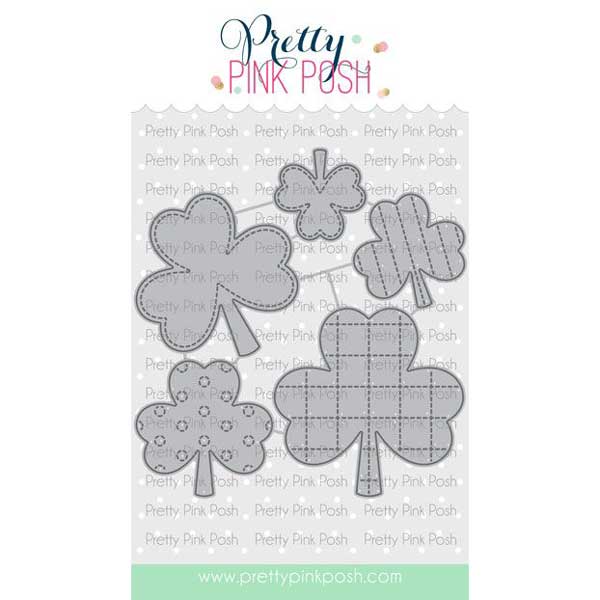 Pretty Pink Posh Stitched Shamrocks Dies