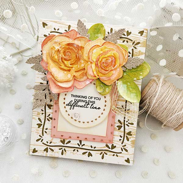 Papertrey Ink Border Bling: Blooming Hearts Die