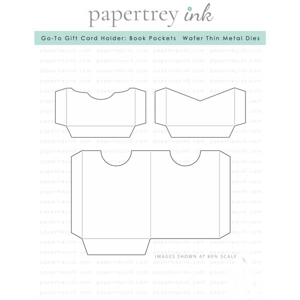 Papertrey Ink Go-To Gift Card Holder: Book Pockets Die