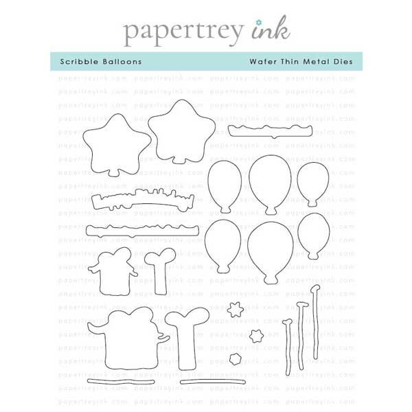 Papertrey Ink Scribble Balloons Dies