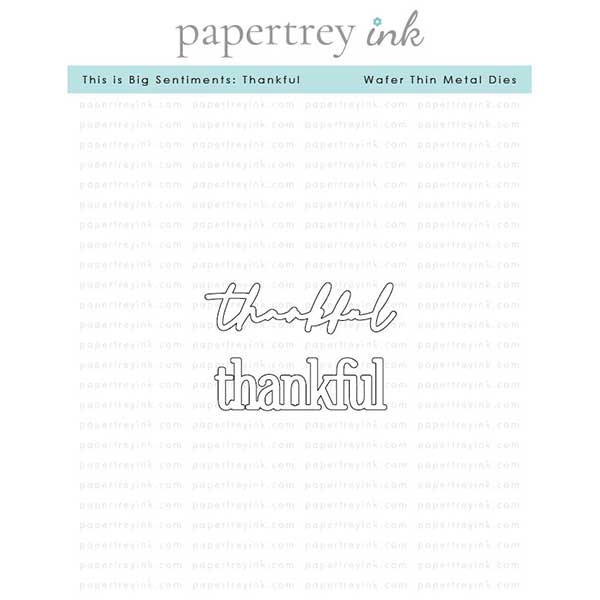 Papertrey Ink This is Big Sentiments: Thankful Dies