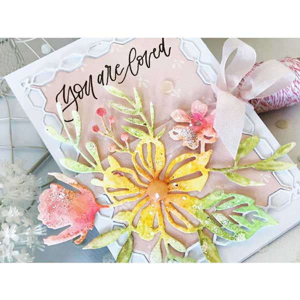 Ink To Paper Bouquet Backdrop Die