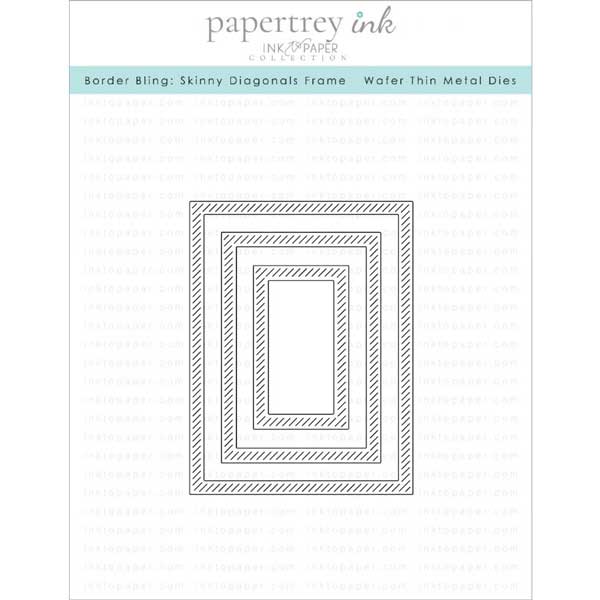 Papertrey Ink Border Bling: Skinny Diagonals Frame Dies