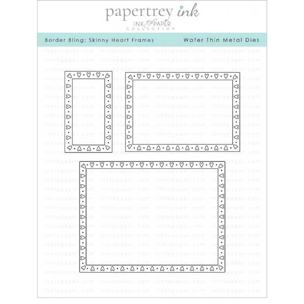 Papertrey Ink Border Bling: Skinny Hearts Frames Die