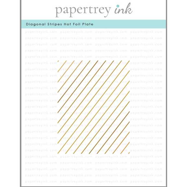 Papertrey Ink Diagonal Stripes Hot Foil Plate