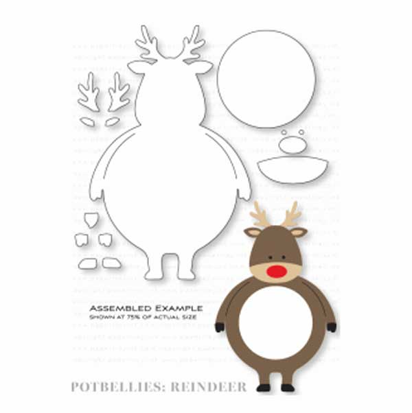 Papertrey Ink Potbellies: Reindeer Die