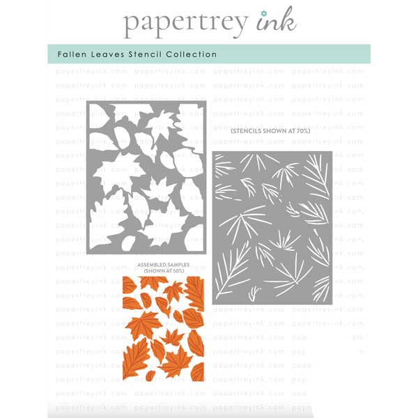 Papertrey Ink Fallen Leaves Stencil Collection