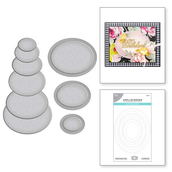 Spellbinders Fluted Classics Ovals Etched Dies