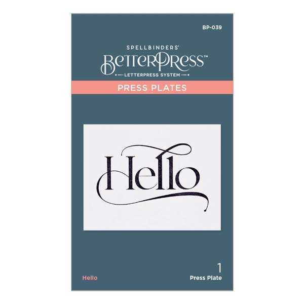 Spellbinders BetterPress Plate - Hello