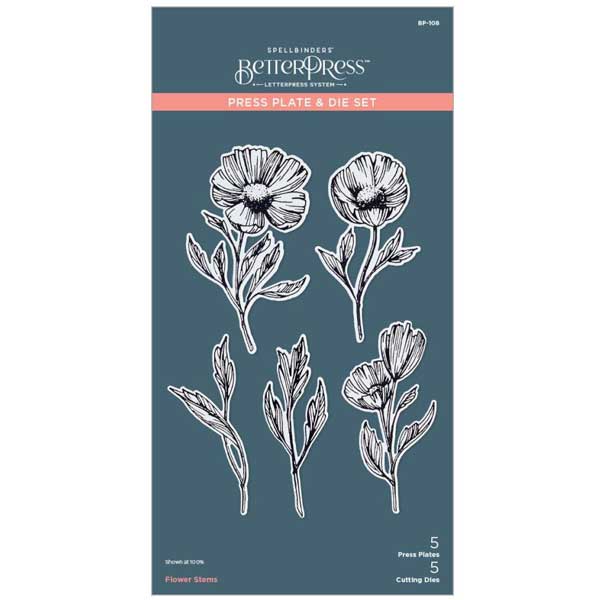 Spellbinders Betterpress Press Plates - Flower Stems