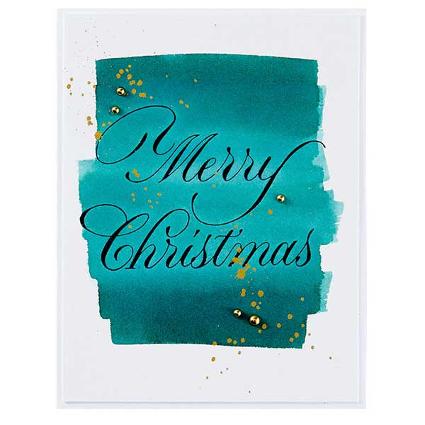 Spellbinders BetterPress Press Plate - Copperplate Merry Christmas