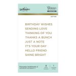 Spellbinders Everyday Sentiments II Glimmer Hot Foil Plate