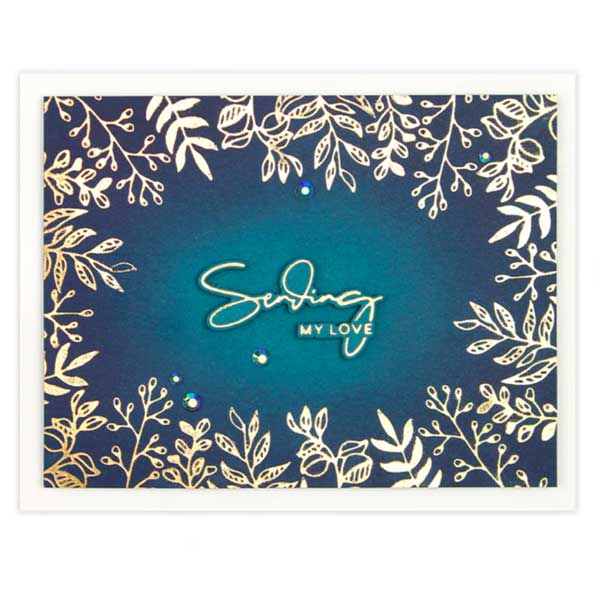 Spellbinders Organic Foliage Glimmer Hot Foil Plate &amp; Die Set