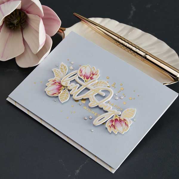 Spellbinders Splatter Sentiments Glimmer Hot Foil Plate