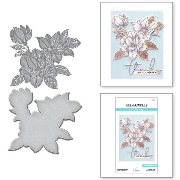 Spellbinders Magnolia Blooms Etched Dies