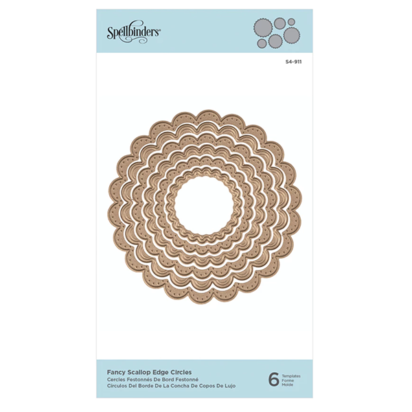 Spellbinders Nestabilities Fancy Scallop Edge Circles Etched Dies