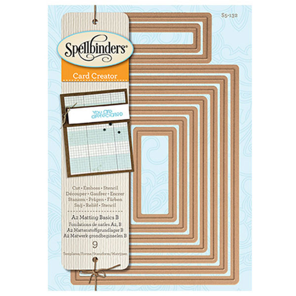 Spellbinders A-2 Matting Basics B Card Creator Die Set