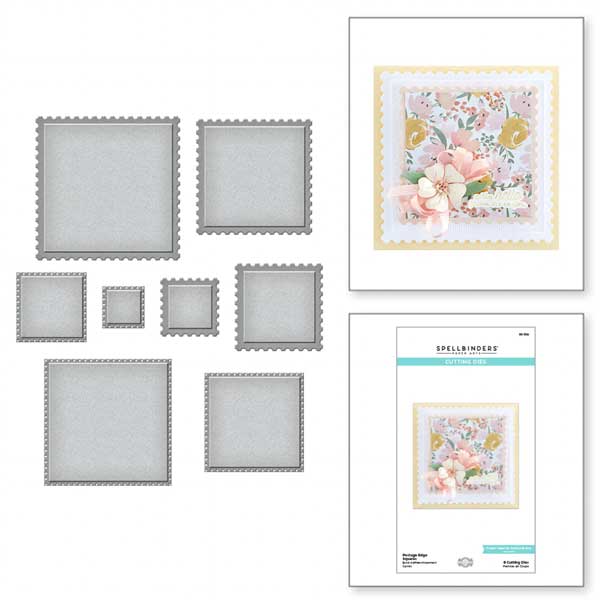 Spellbinders Postage Edge Squares Dies